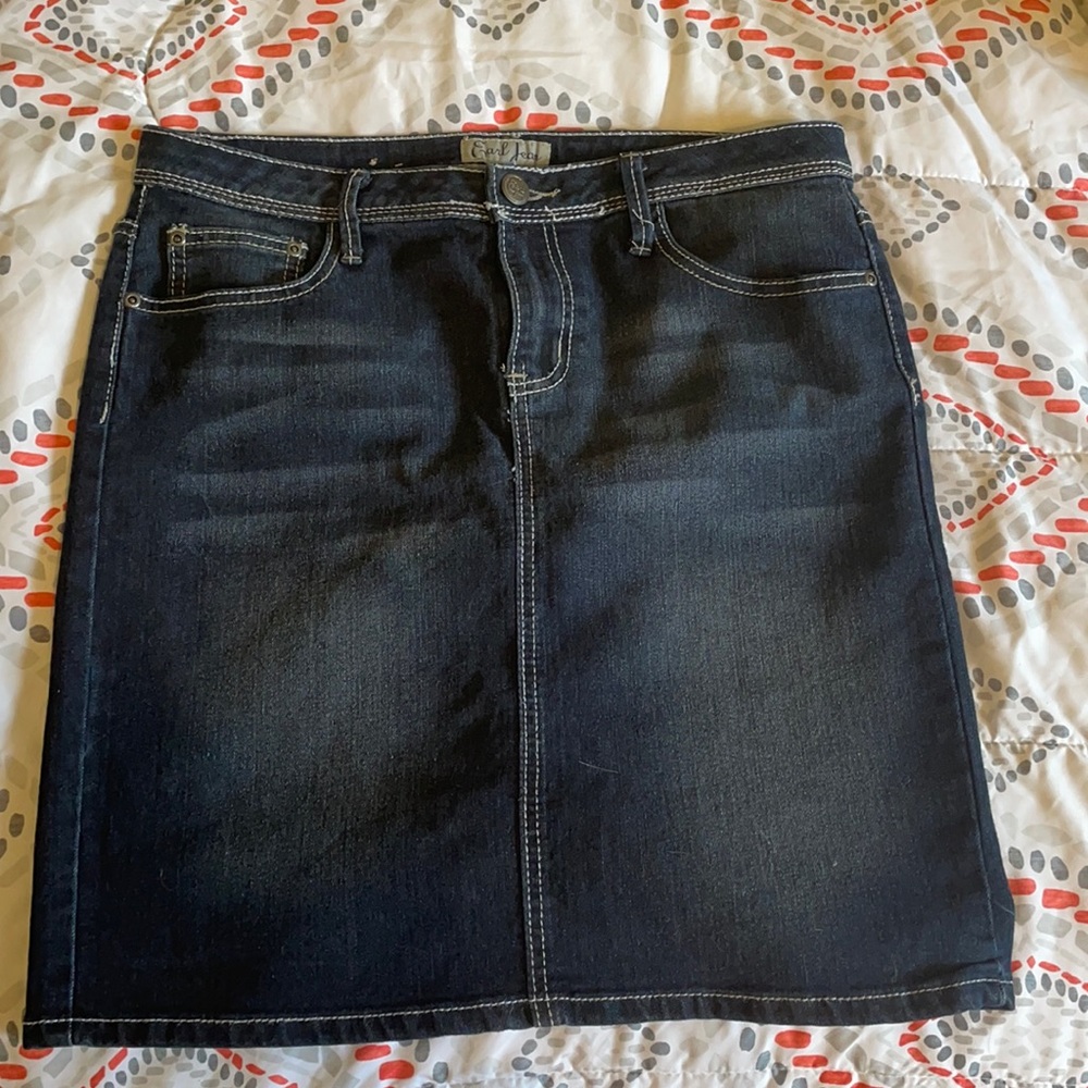 Dark Jean Earl Skirt
